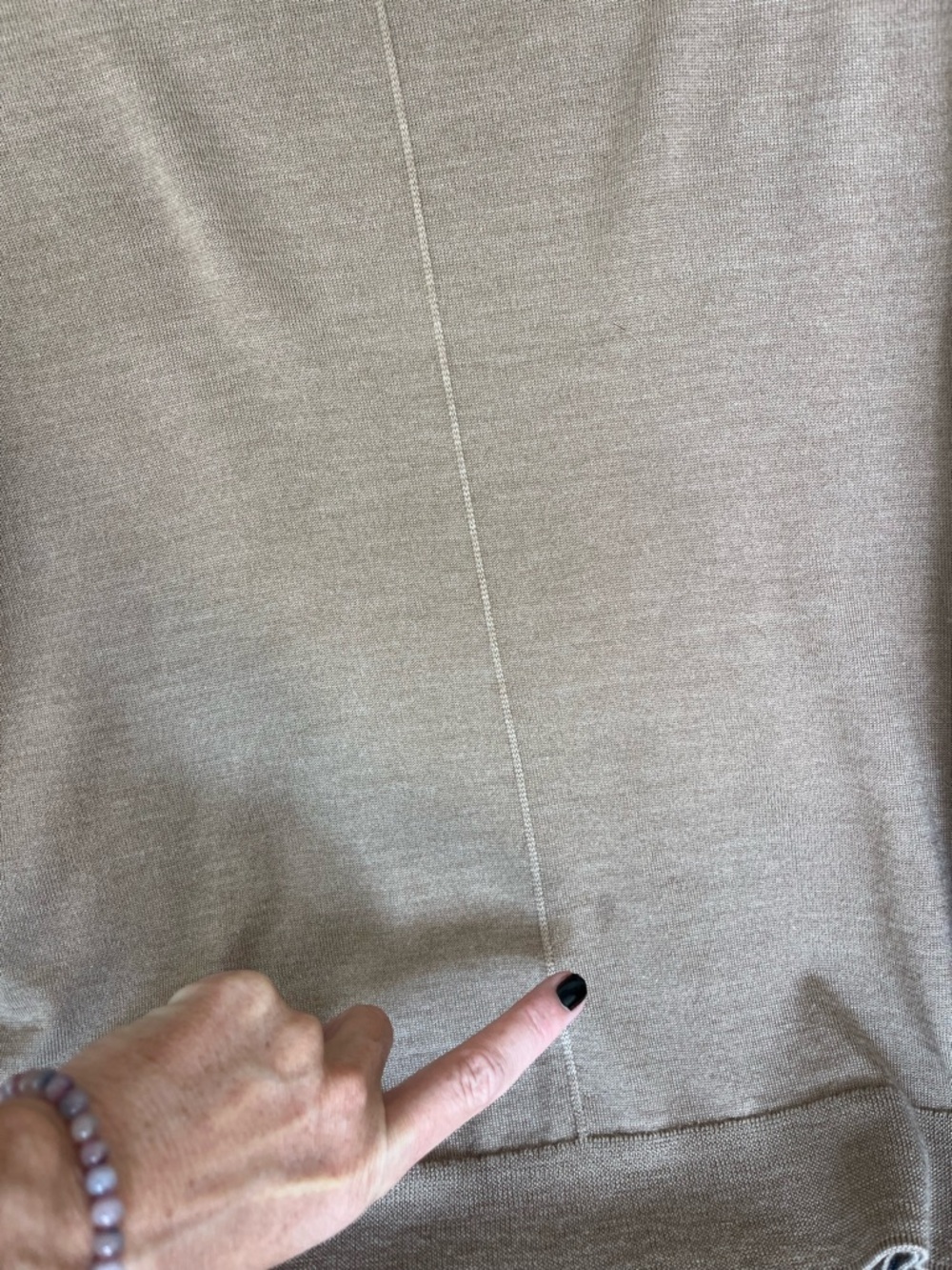 St. John Sweater in Taupe Wool Silk Blend Minimalist. Capsule. - Picture 10 of 11